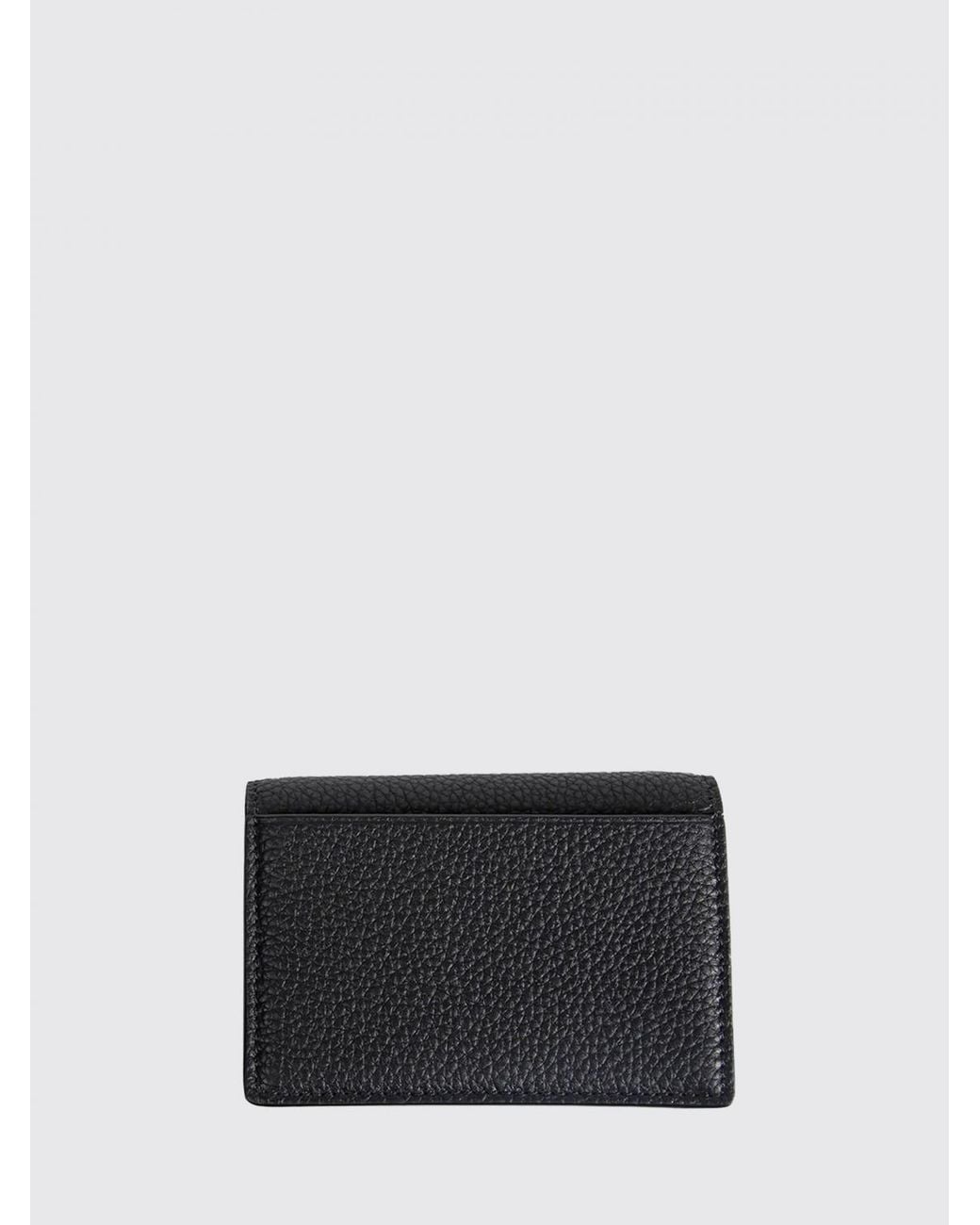 Tom Ford White Calf Leather Card Holder With Flap And Snap Button Closure for men