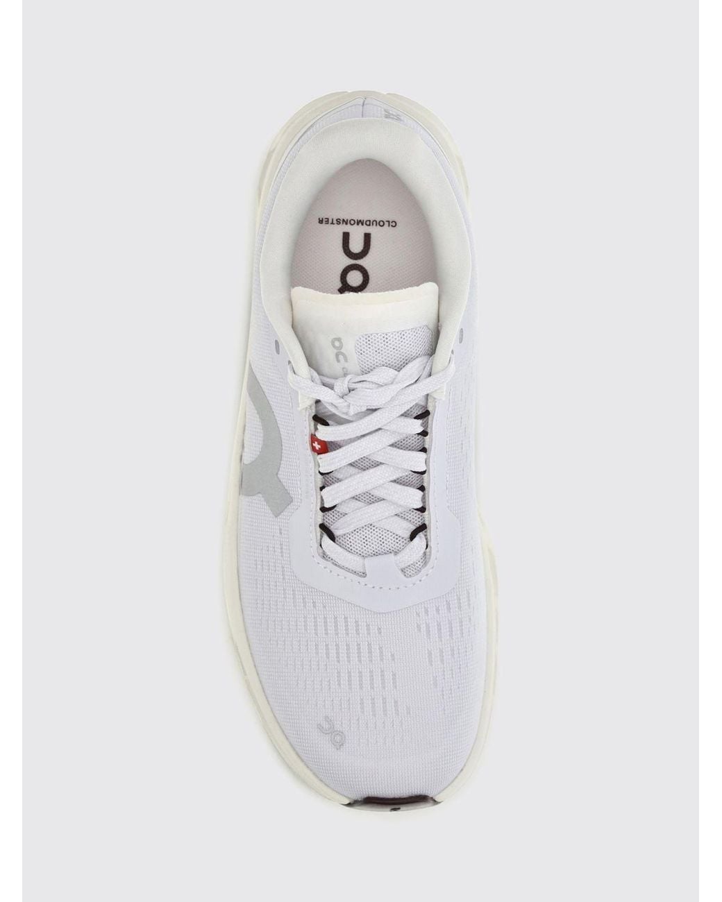 On Shoes White Cloudmonster 1 Recycled Polyester Running Trainers