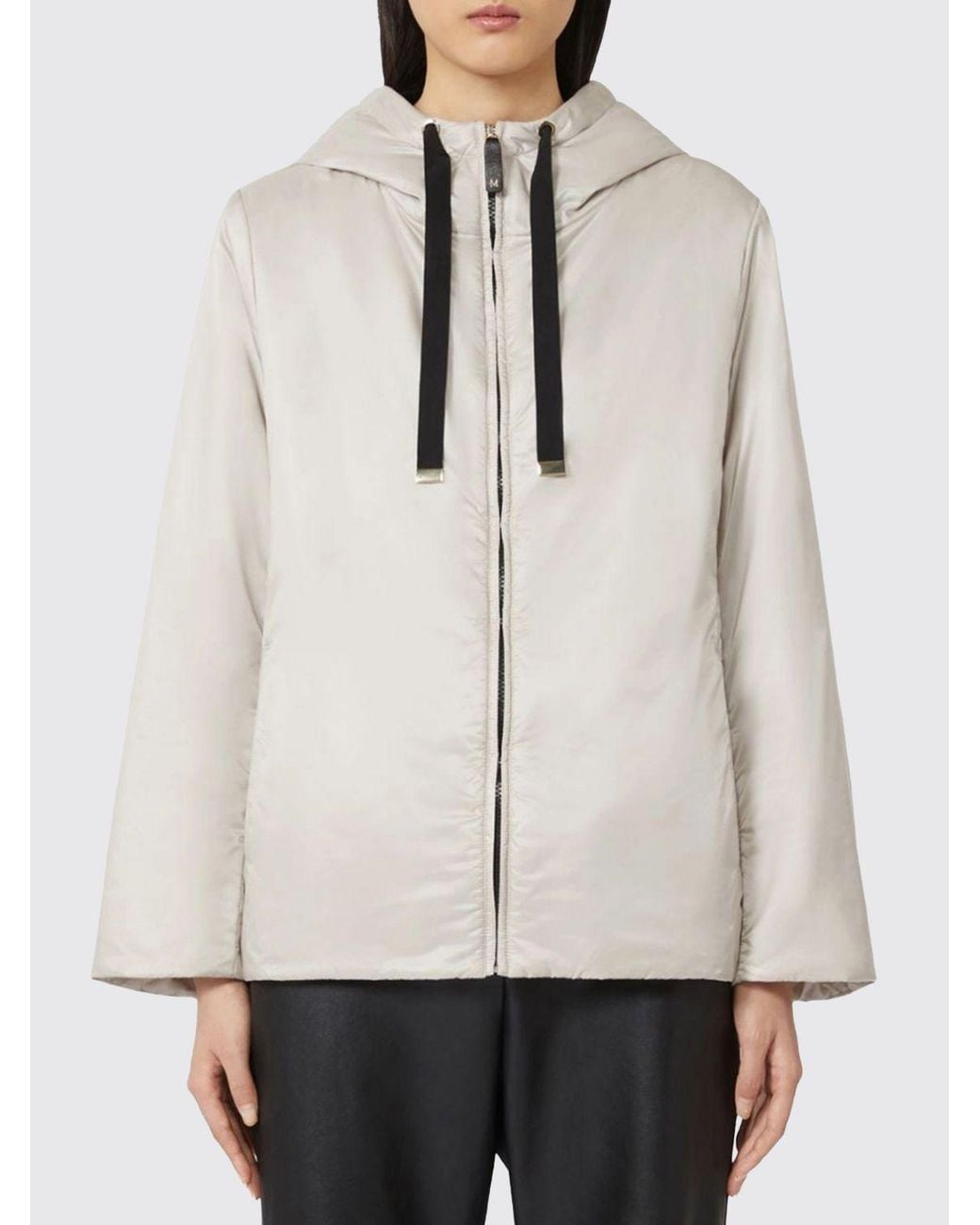 Max Mara Natural Greenh Hooded Nylon Raincoat
