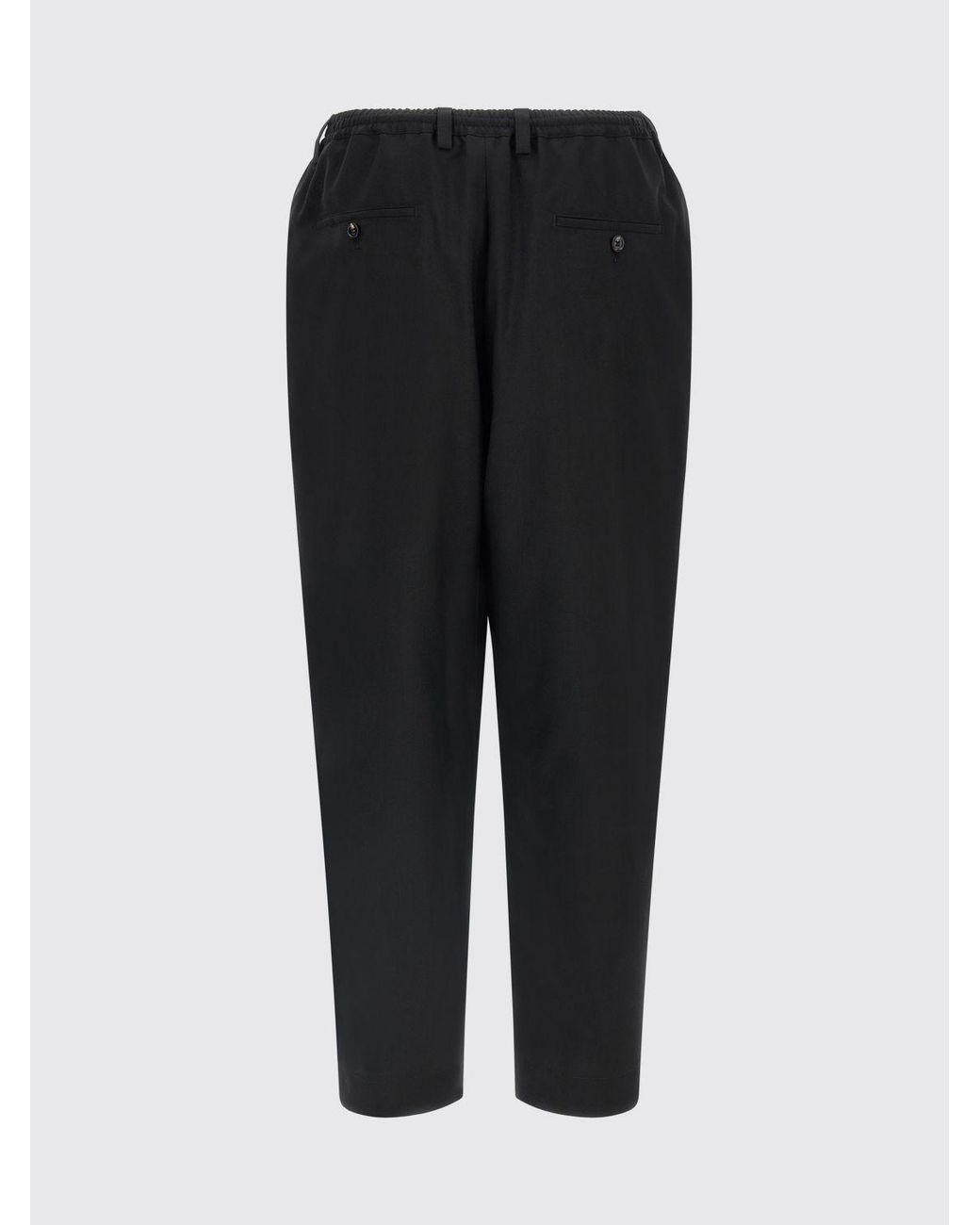 Marni Blue Wide-Leg Virgin Wool Pleated Trousers for men