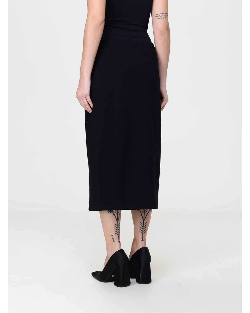 Liviana Conti Black Midi Pencil Skirt