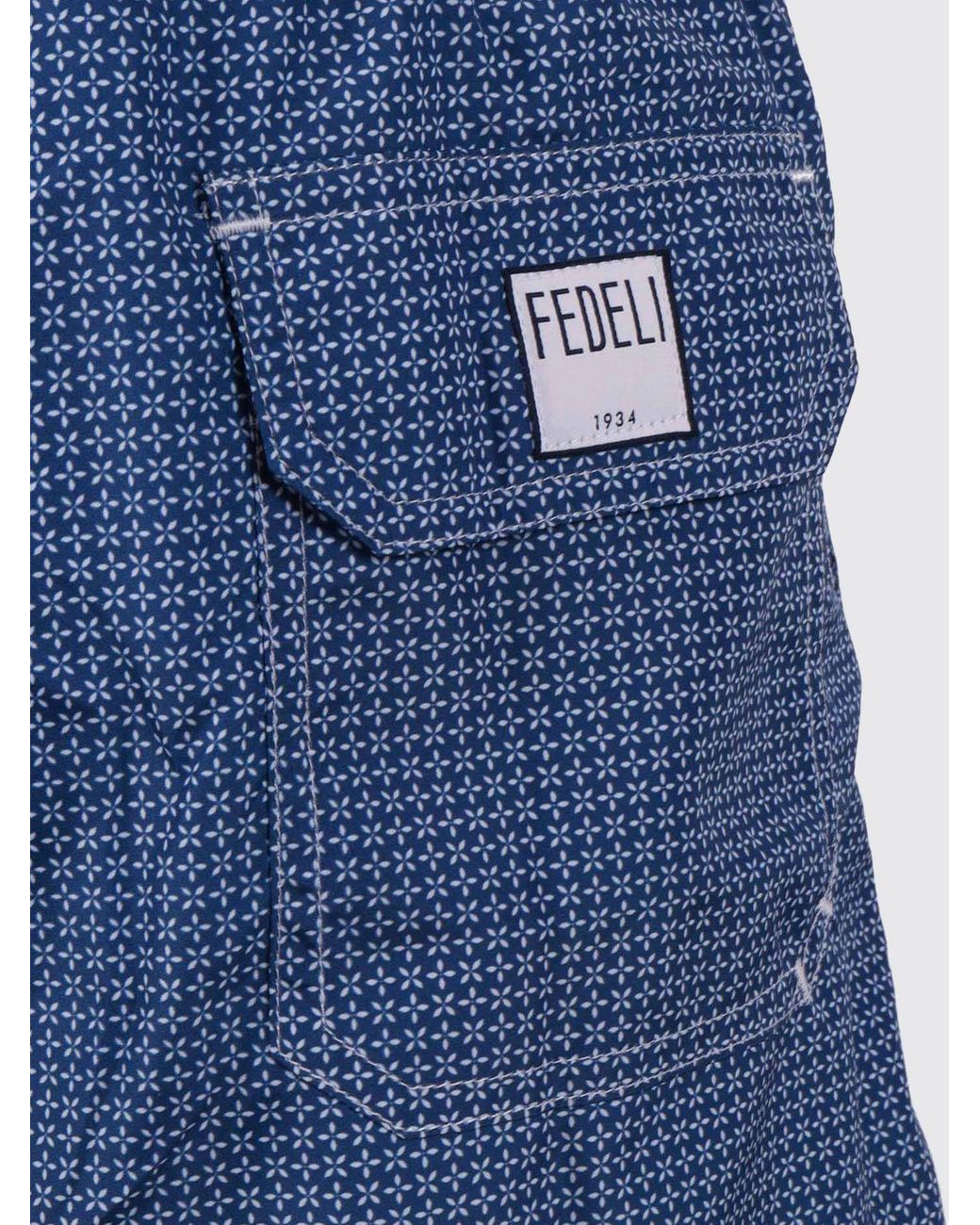Fedeli Blue Swimsuit for men