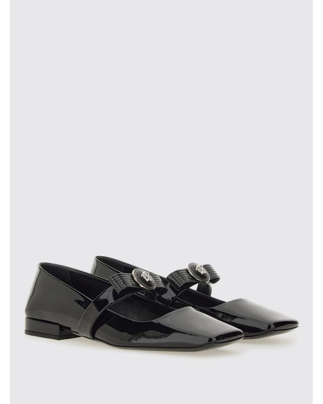 Versace White Flache Schuhe Damen