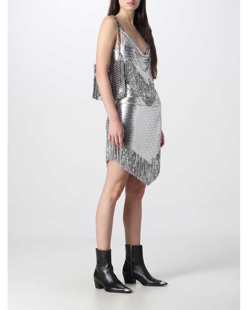 Rabanne White 1969 Aluminum Mesh Bag