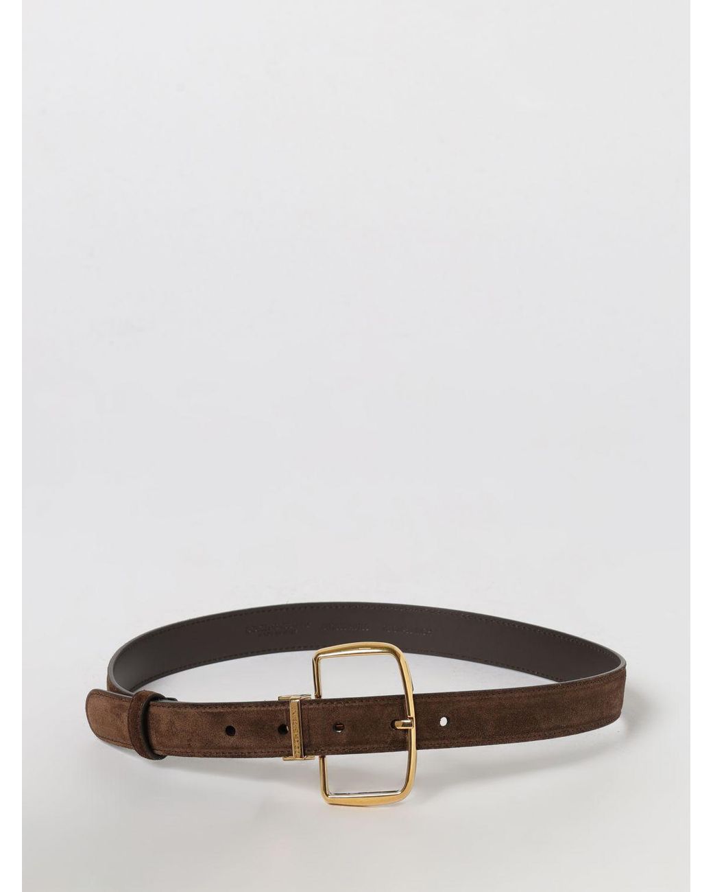 Dolce & Gabbana White Dolce &Amp Gabbana Suede Calfskin Belt