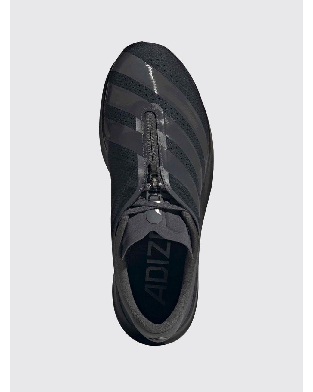 Adidas Originals White Adizero Evo Sl Zip Running Sneakers With Zip And Serrated Sole for men