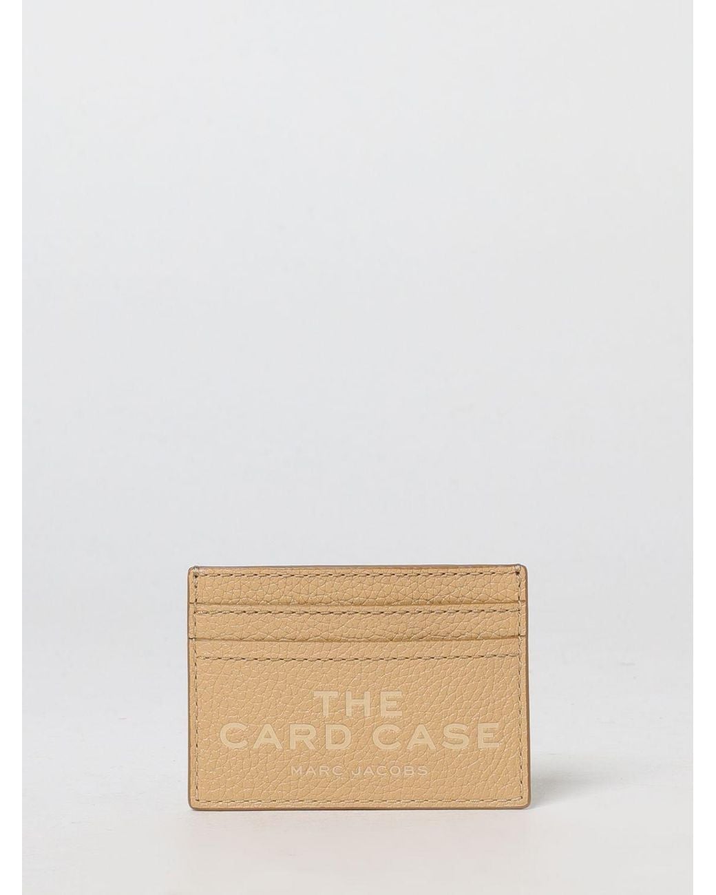 Marc Jacobs Natural The Card Case Grained Leather Card Holder