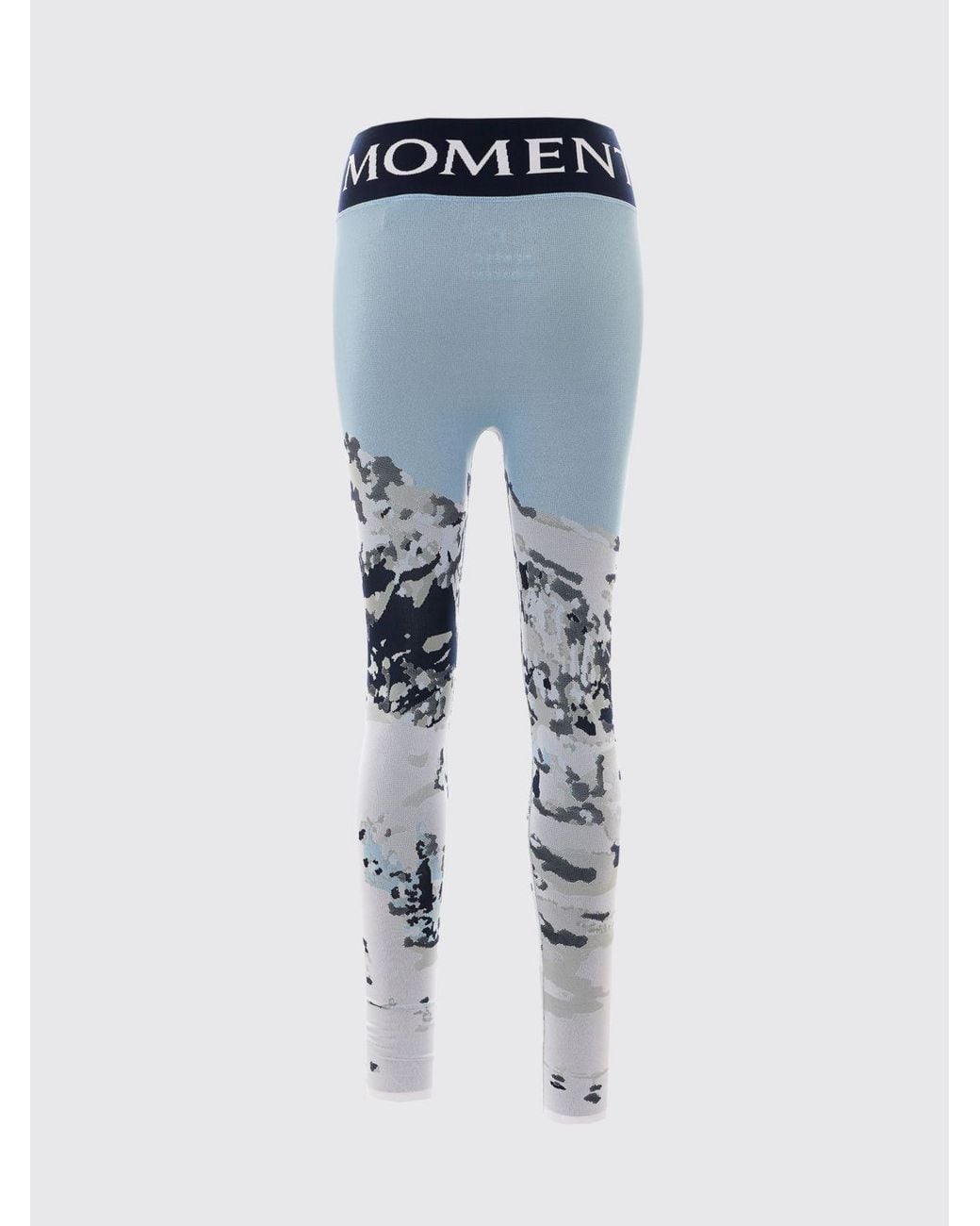 Perfect Moment Blue Abstract Print High-Waisted Skinny Fit Jersey Leggings