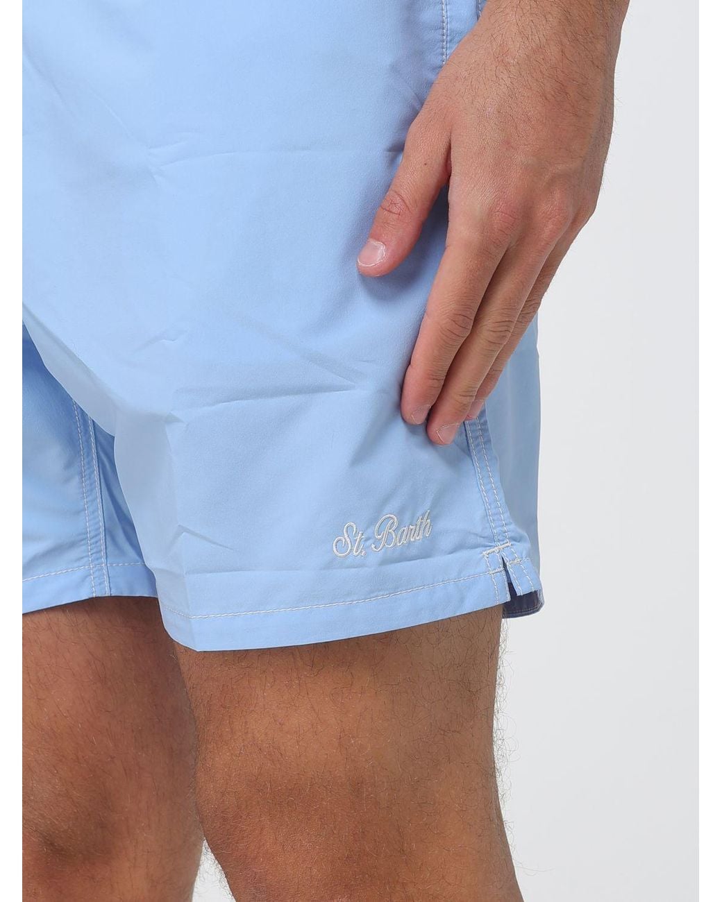 Mc2 Saint Barth Blue Checked Swimsuit for men