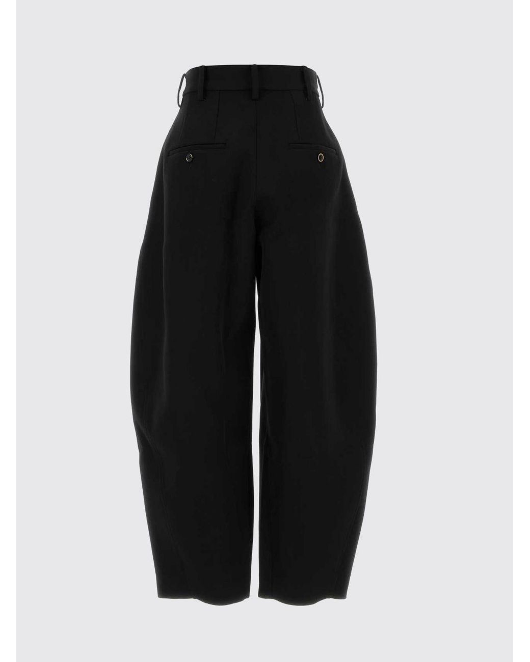 Uma Wang Black High-Waisted Wide-Leg Trousers
