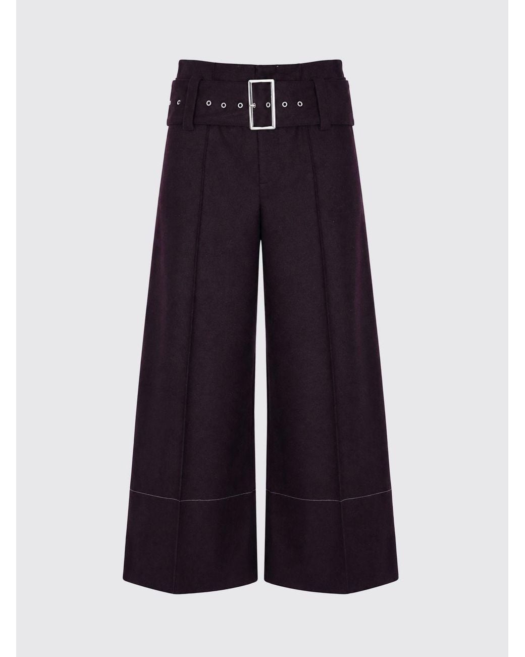 Liviana Conti Purple Chris High-Waisted Flared Cashmere Blend Trousers