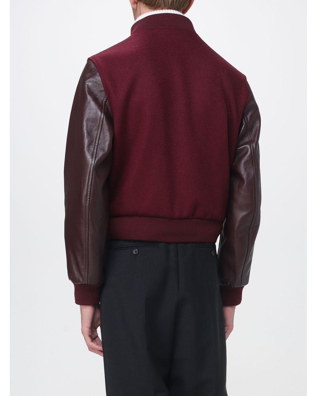 Céline Red Varsity Bomber Jacket for men