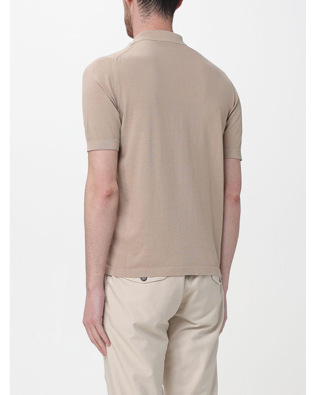 Eleventy Baumwoll-Poloshirt in Natural für Herren