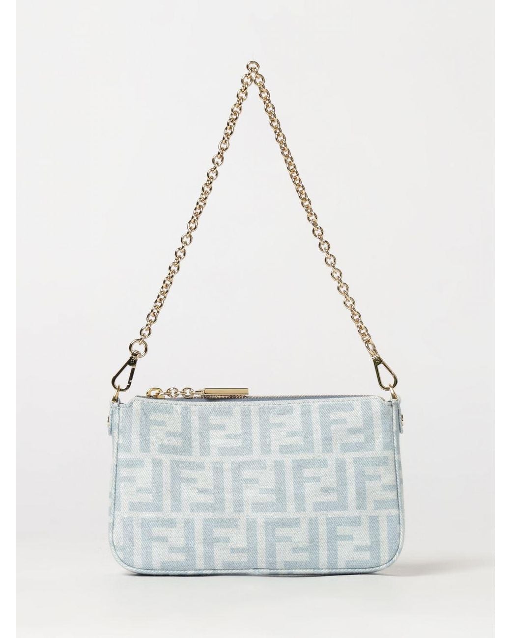 Fendi White Mini Baguette Bag