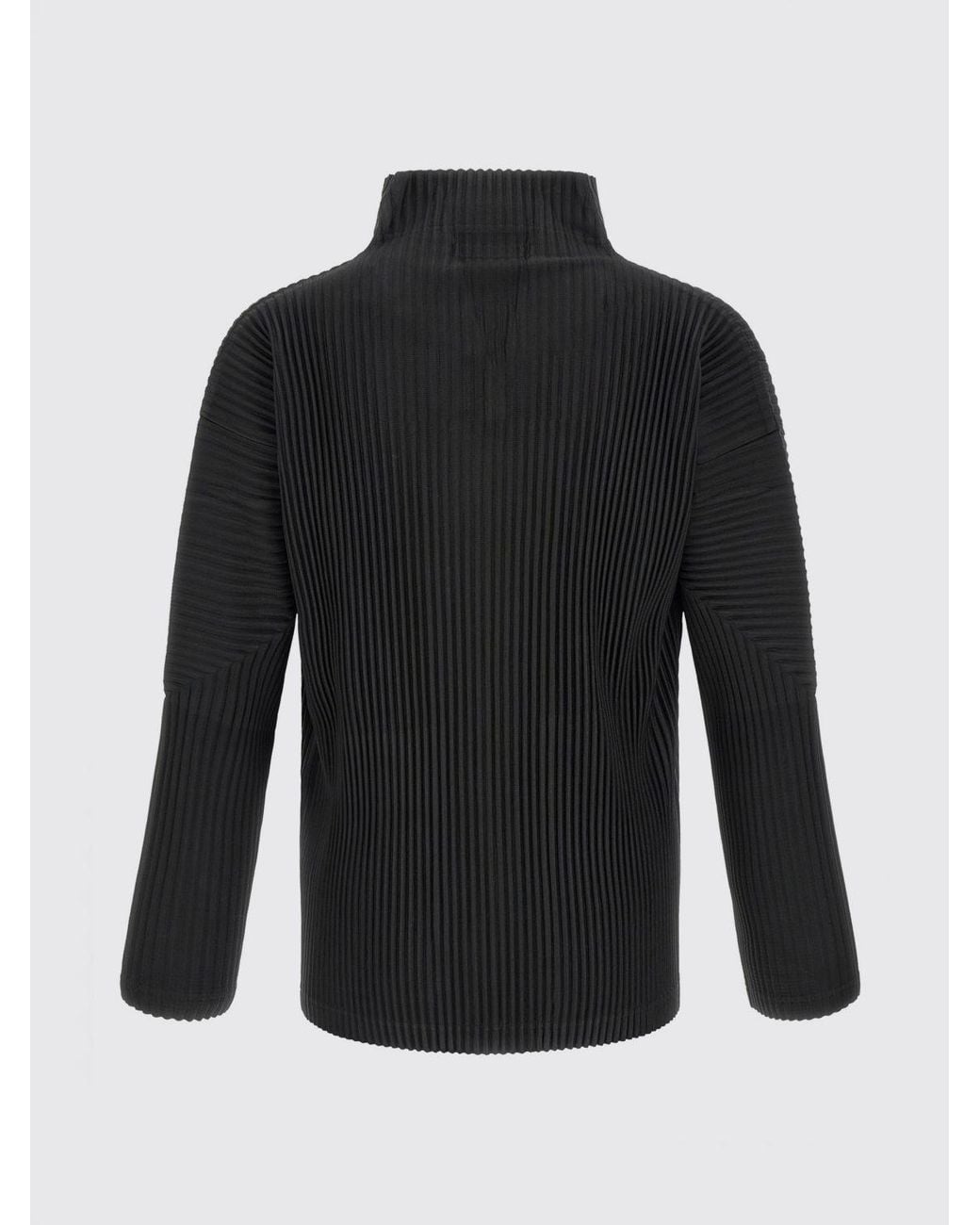 Homme Plissé Issey Miyake Blue Pleated High-Neck Zip-Up Homme Plissé Issey Miyake Cardigan for men