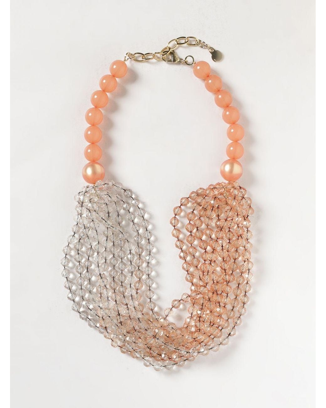 Emporio Armani White Multi-Strand Resin Necklace