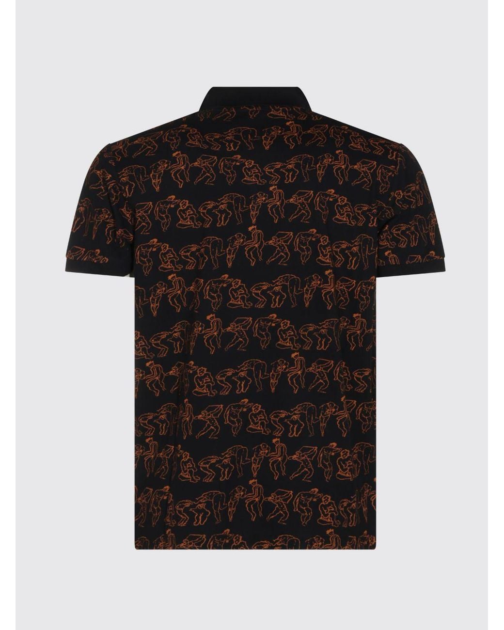 Vivienne Westwood Black Slim Fit Cotton Polo Shirt With Contrast Orb Logo for men