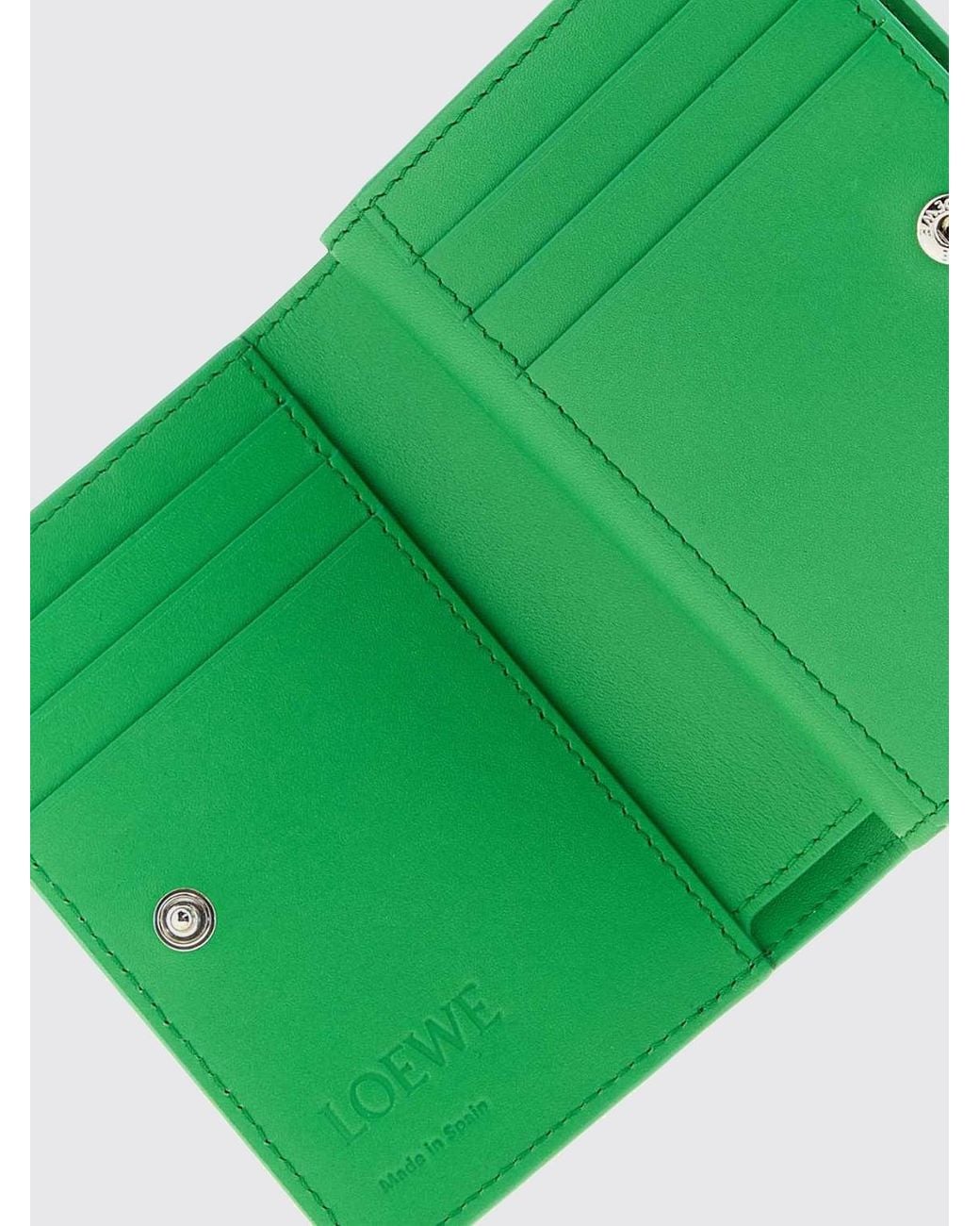 Loewe Green Anagram Bifold Wallet
