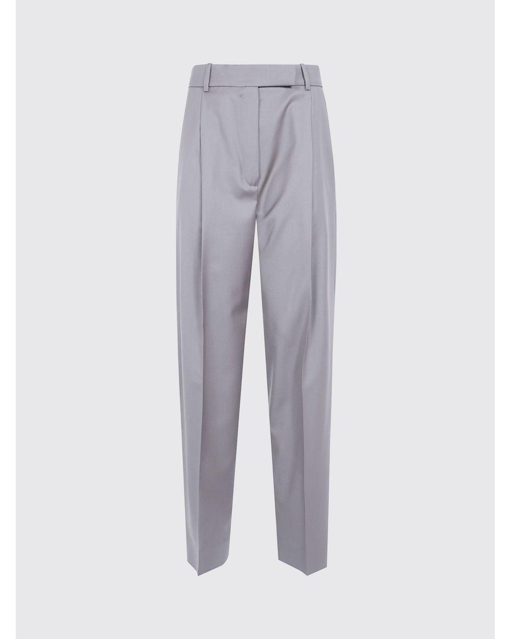 Rohe Brown High-Waisted Straight-Leg Trousers