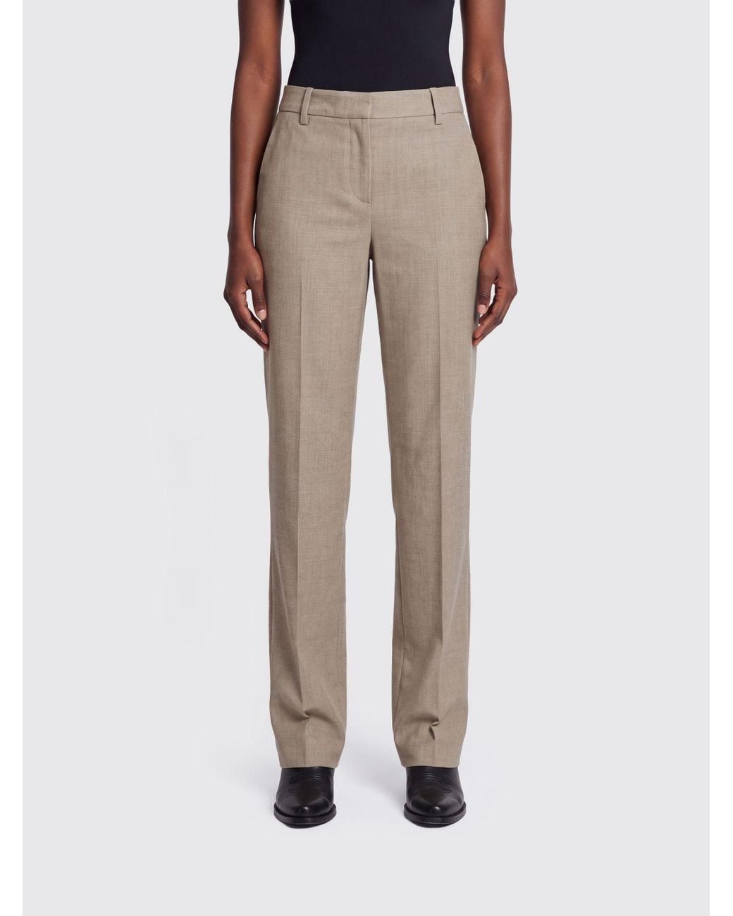 PT Torino Natural Mid-Rise Skinny Tailored Trousers