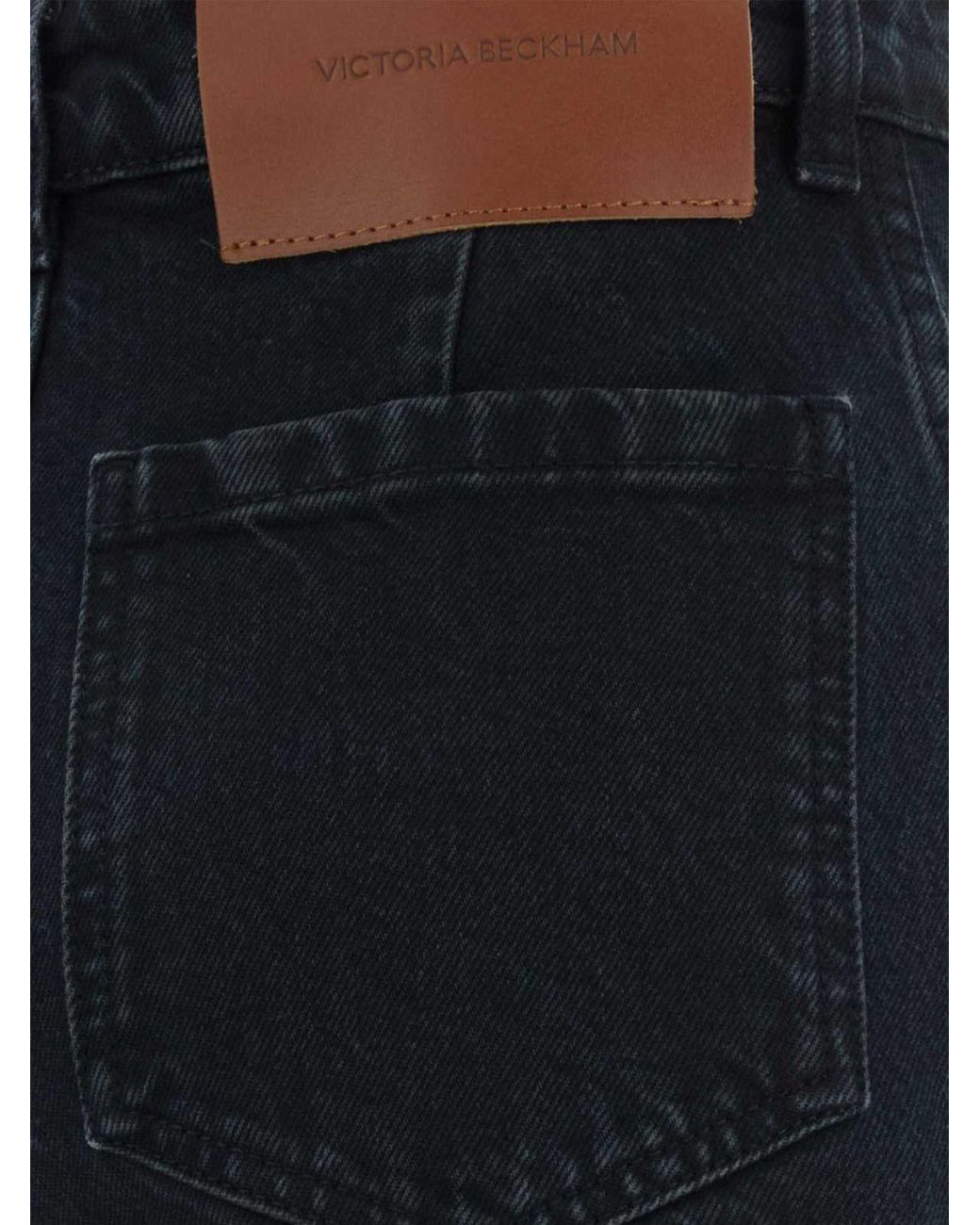 Victoria Beckham Blue Alina High-Waisted Straight-Leg Jeans