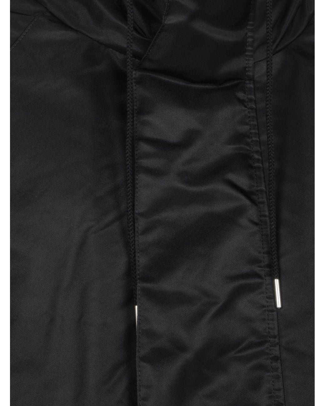 sunflower Blue Short Nylon Parka With A High Neck And Utility Patch Pockets for men