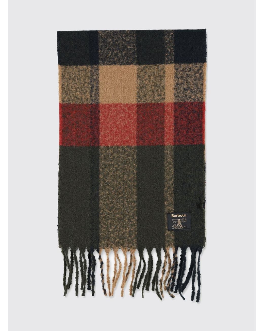 Barbour Westerdale Tartan-Schal Mit Fransenrändern in Black für Herren