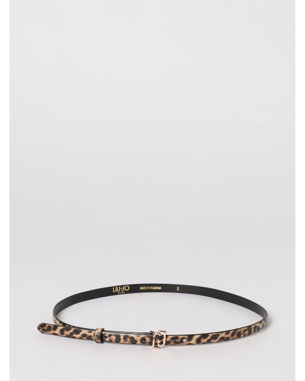 Liu Jo White Animal Print Synthetic Leather Belt