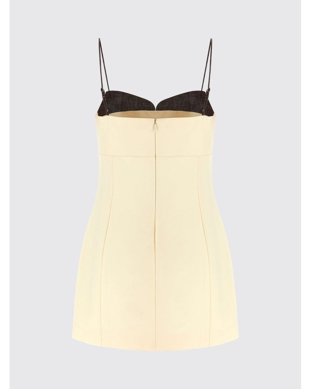 Entire studios Natural Carey Strapless Mini Cotton Dress