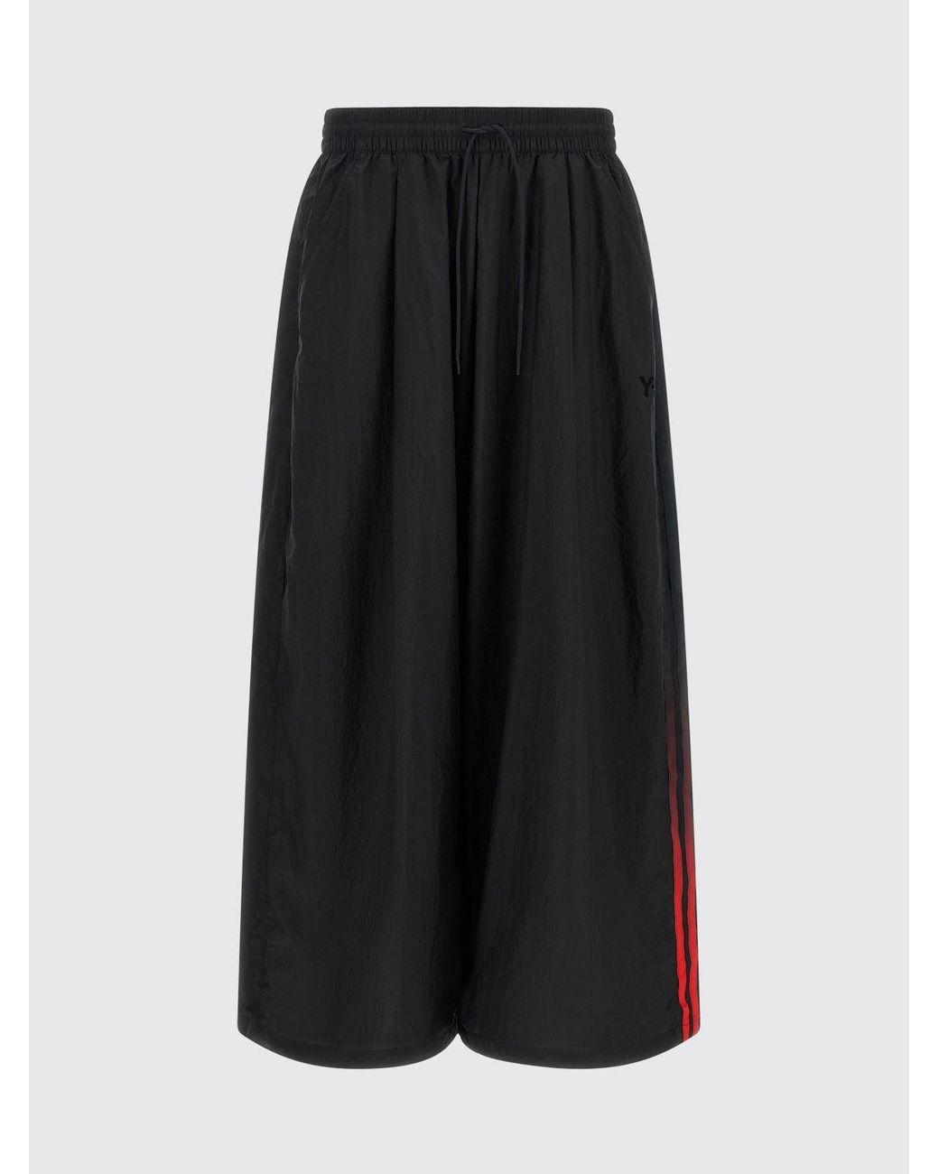 Y-3 Black Wide-Leg Technical Fabric Trousers With Drawstring Waist for men