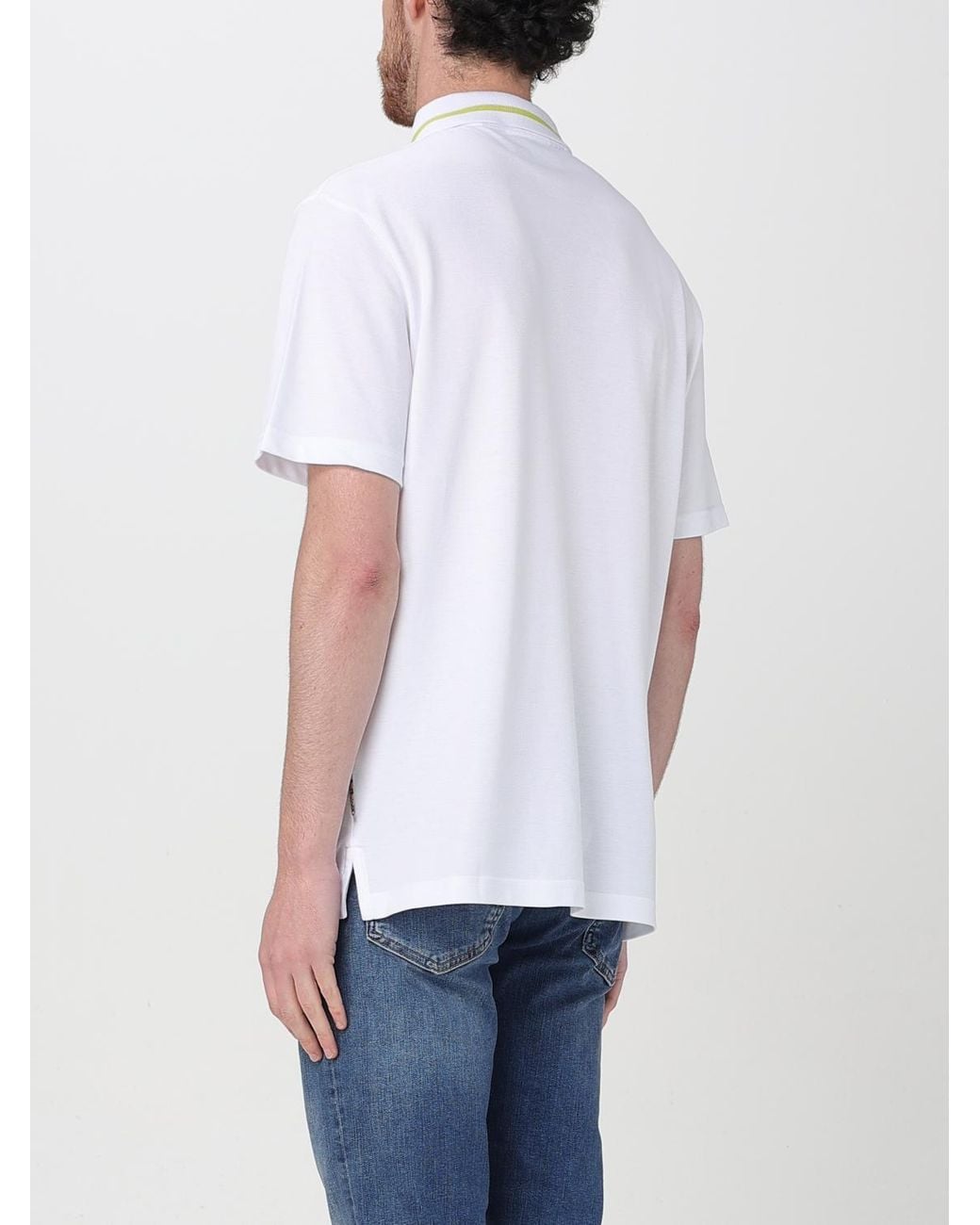 Just Cavalli White Short Sleeve Polo Shirt for men
