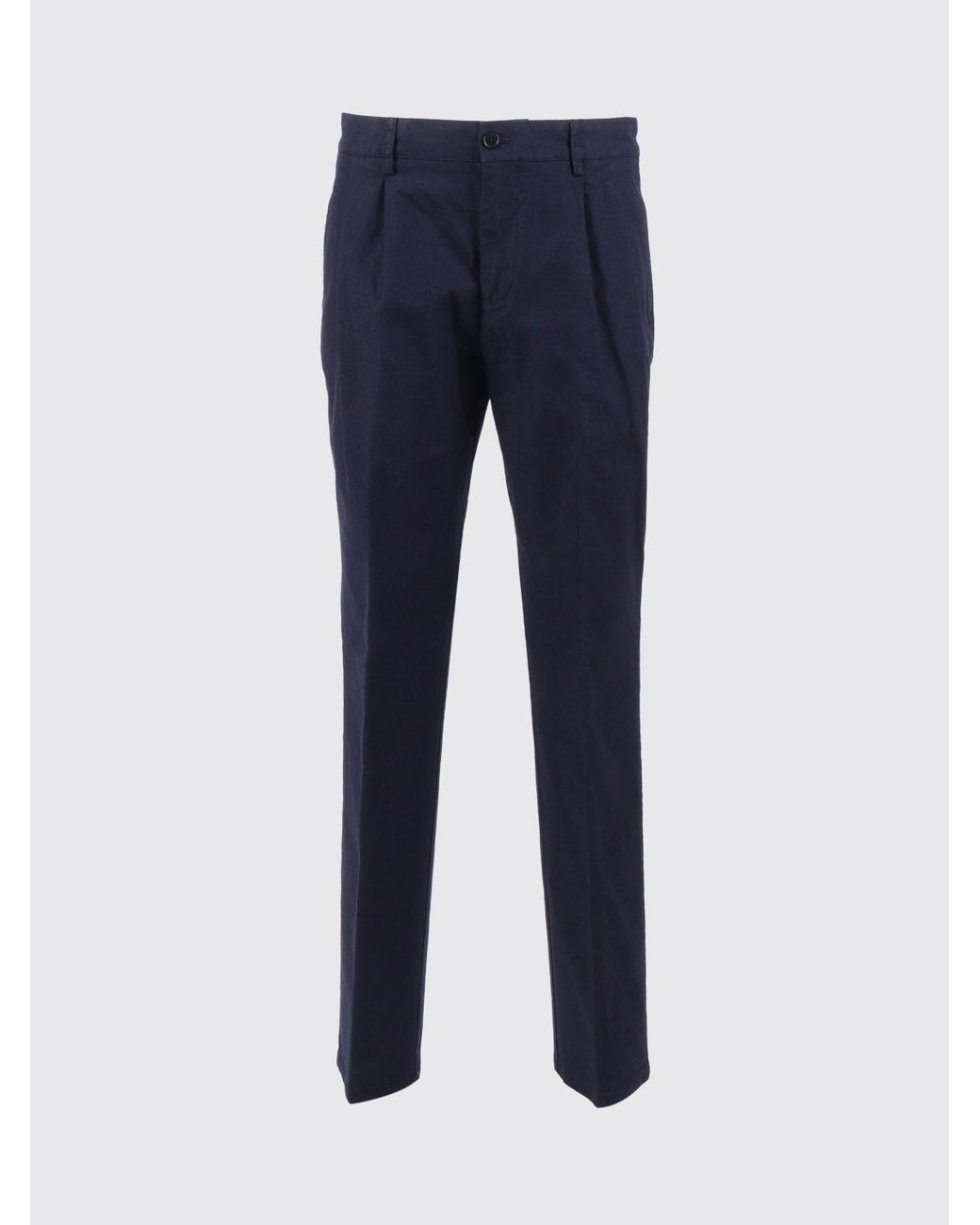 Aspesi Blue Cotton Slim Fit Trousers