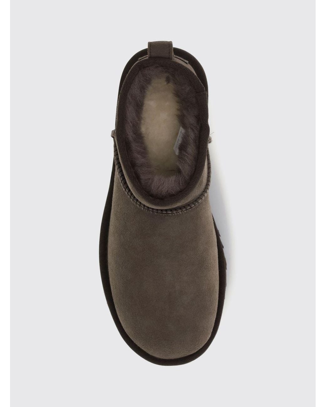 Ugg Brown Classic Ultra Mini Waterproof Suede Platform Ankle Boots