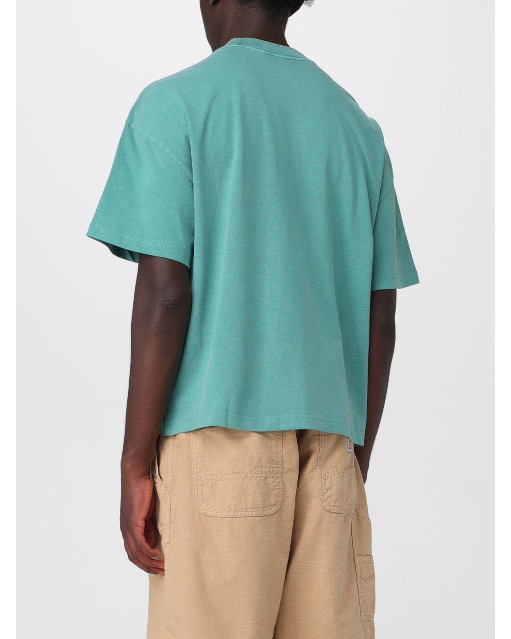 Carhartt Blue Cotton T-Shirt for men