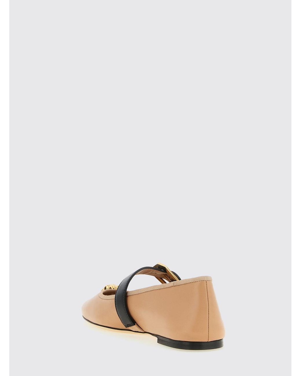 Versace White Nappa Ballerina Flats