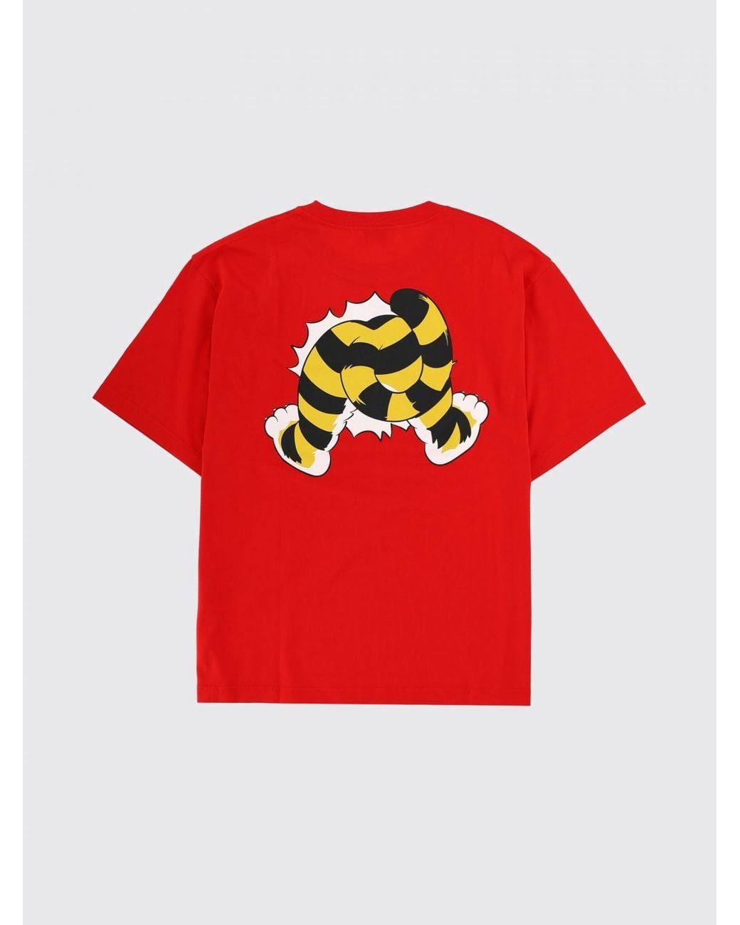 KENZO Red Printed Cotton T-Shirt for men