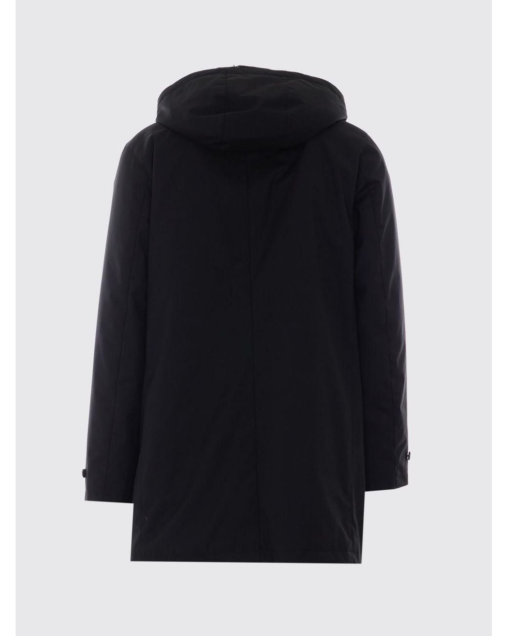 Add Blue Short Hooded Waterproof Parka With Concealed Fastening for men