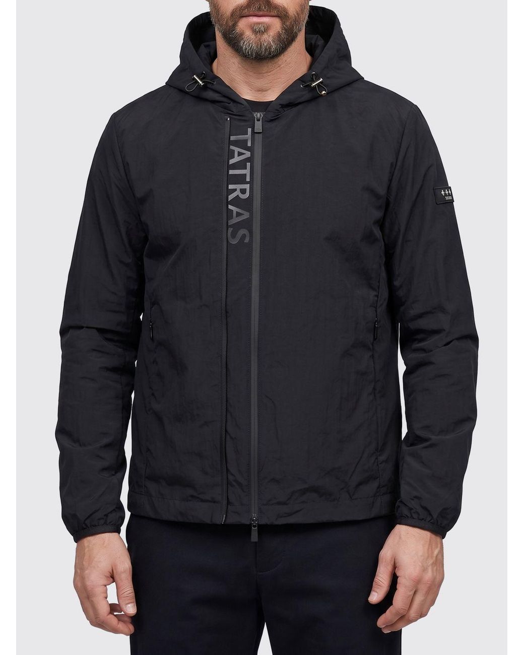 Tatras Blue Nylon Hooded Windbreaker Jacket for men