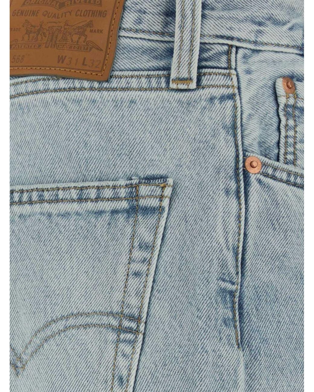 Levi's Blue 568 Straight Leg Jeans for men
