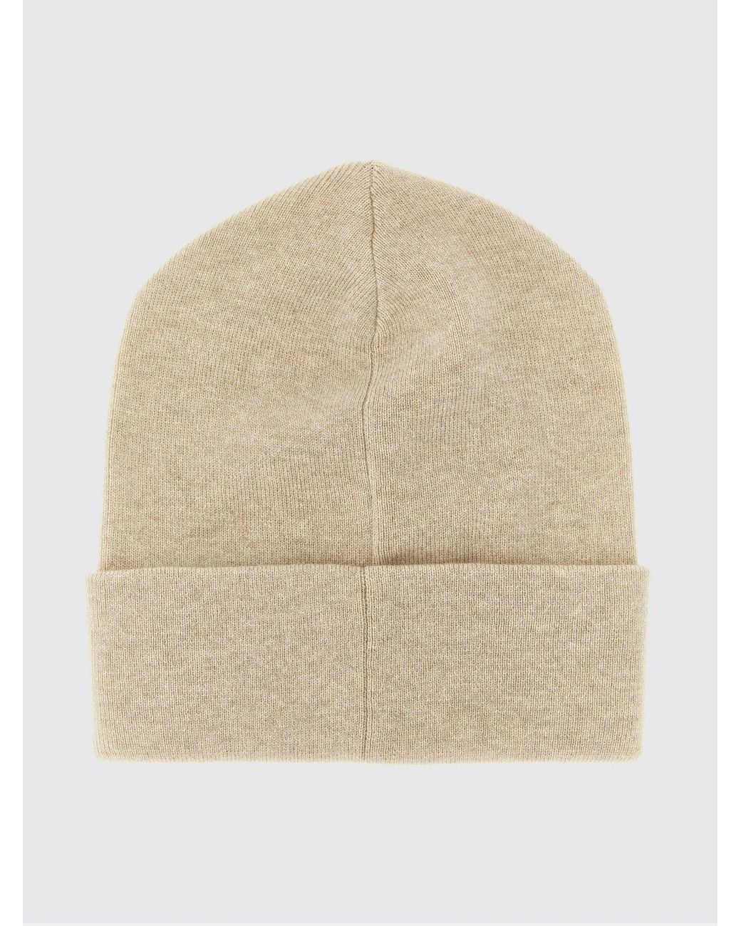 Brunello Cucinelli Natural Cuffed Pure Cashmere Beanie With Monili Embellishment
