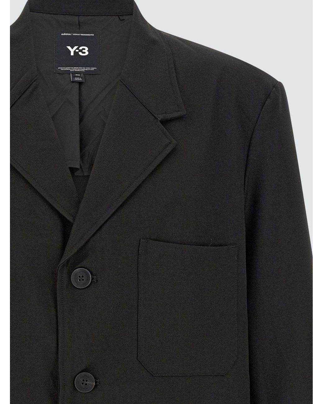 Y-3 Blue Single-Breasted Short Coat for men