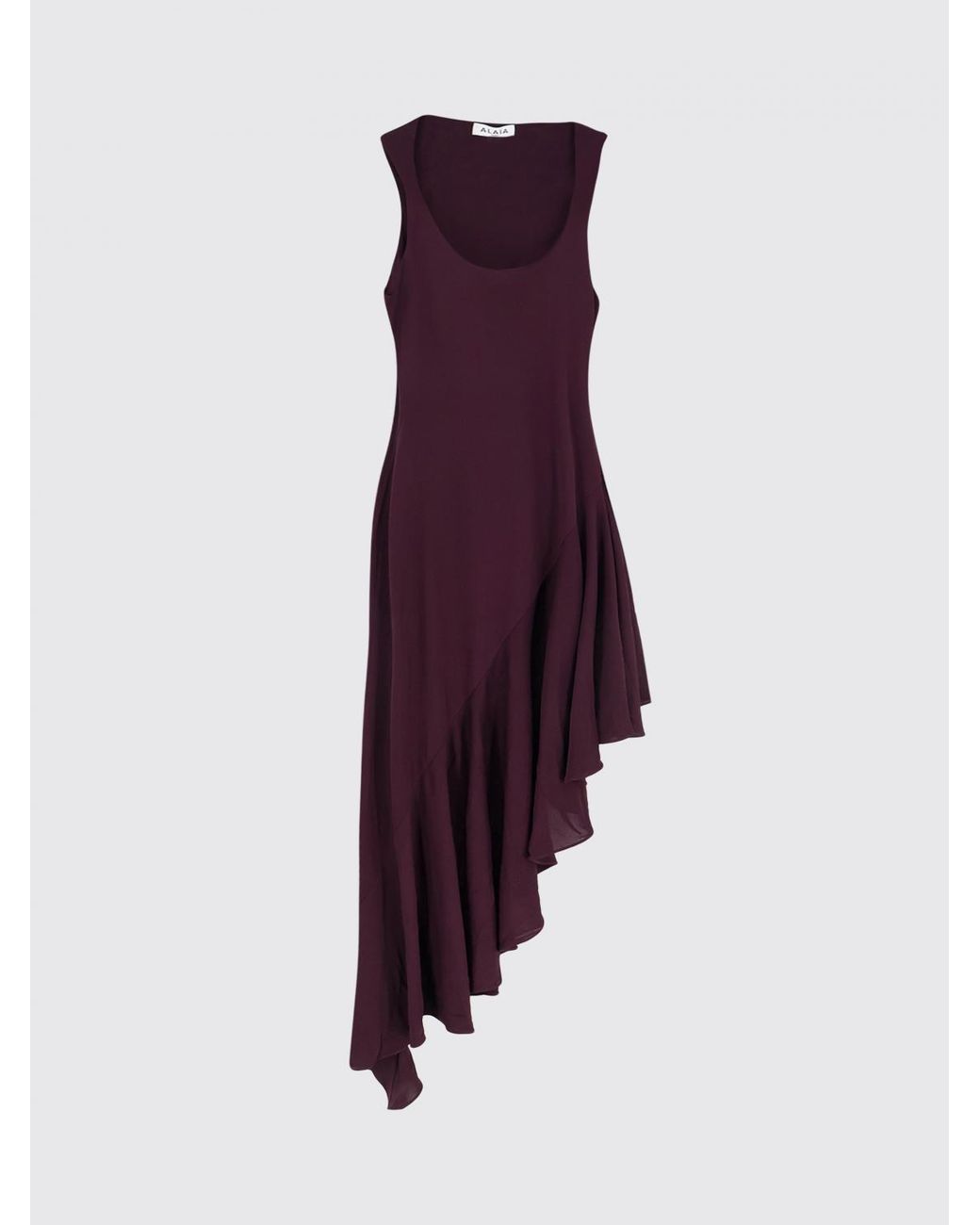 Alaïa Purple Asymmetric Jersey Dress
