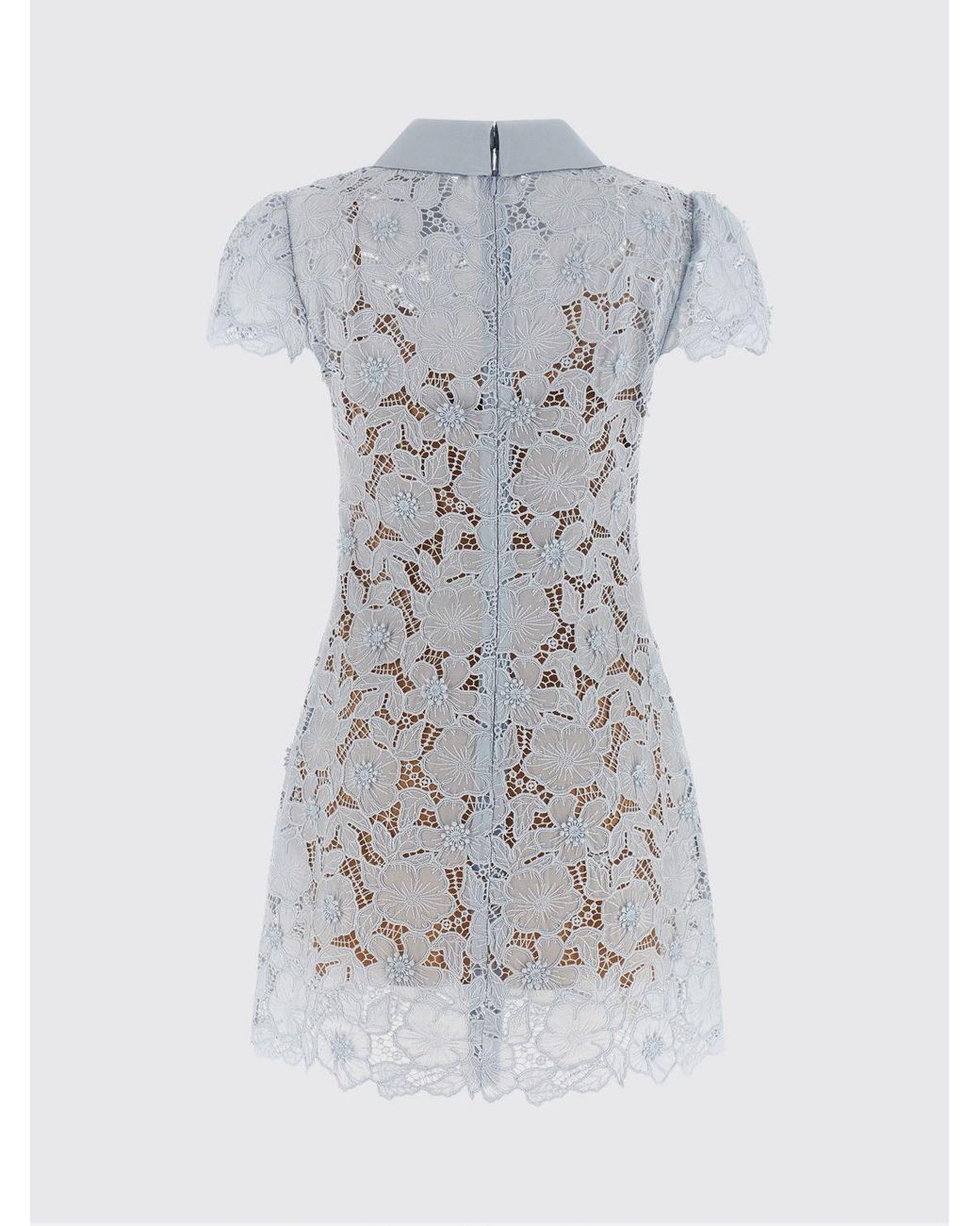 Self-Portrait White Macramé Dress
