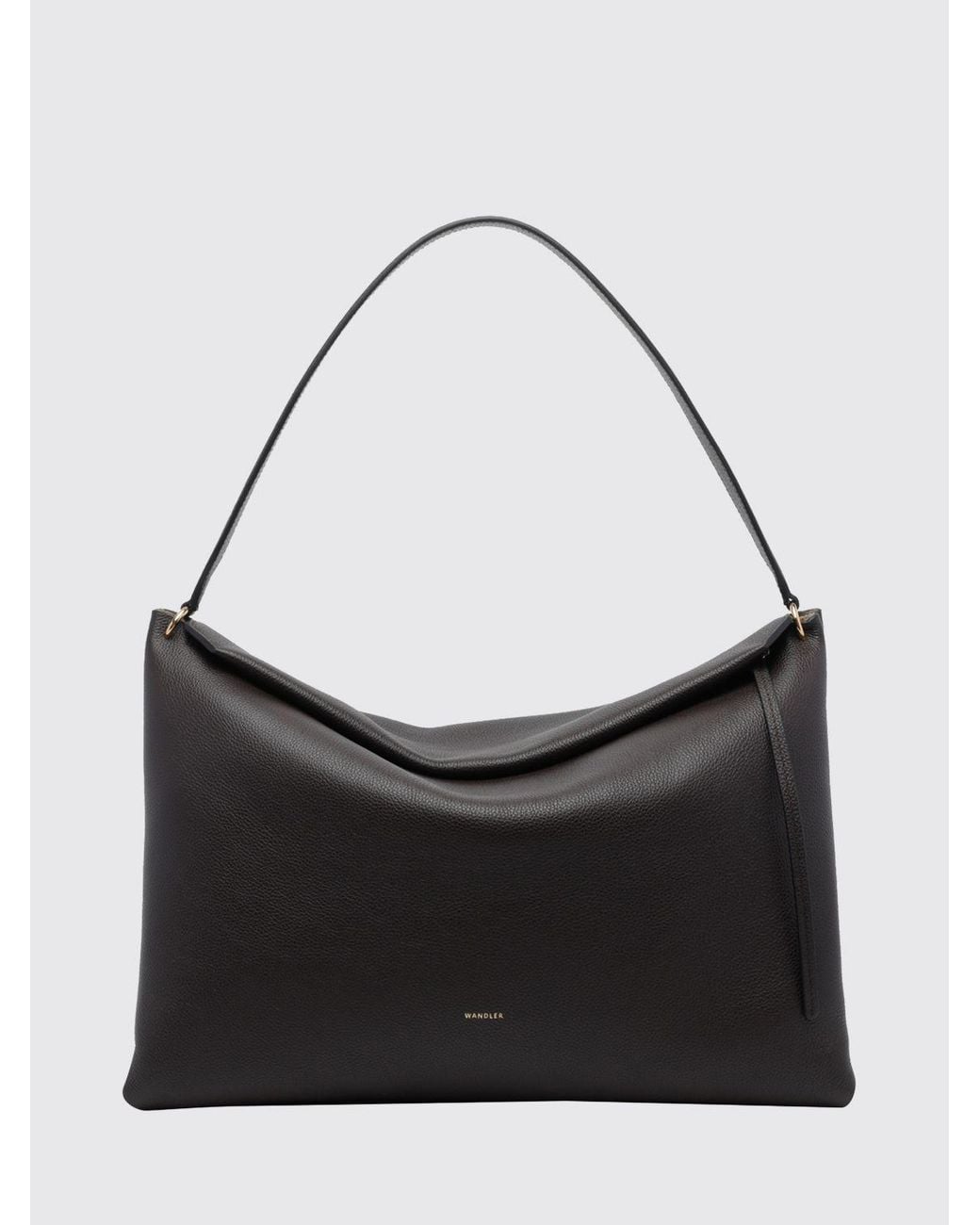Wandler Black Penelope Large Calf Leather Shoulder Bag With Zip Closure