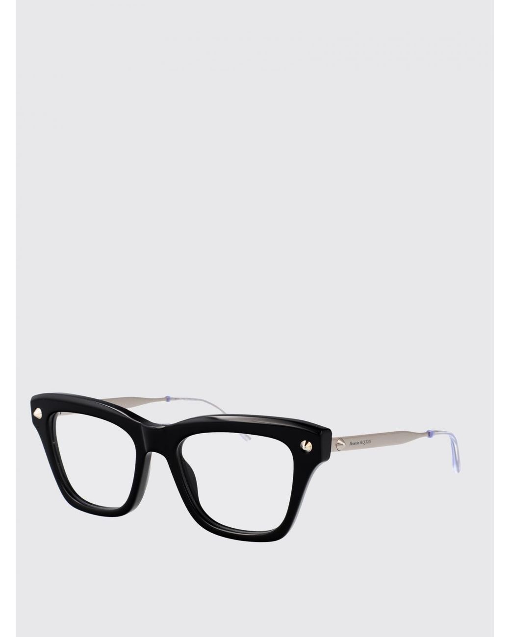 McQueen Black Brille Am0484O Aus Acetat Und Metall
