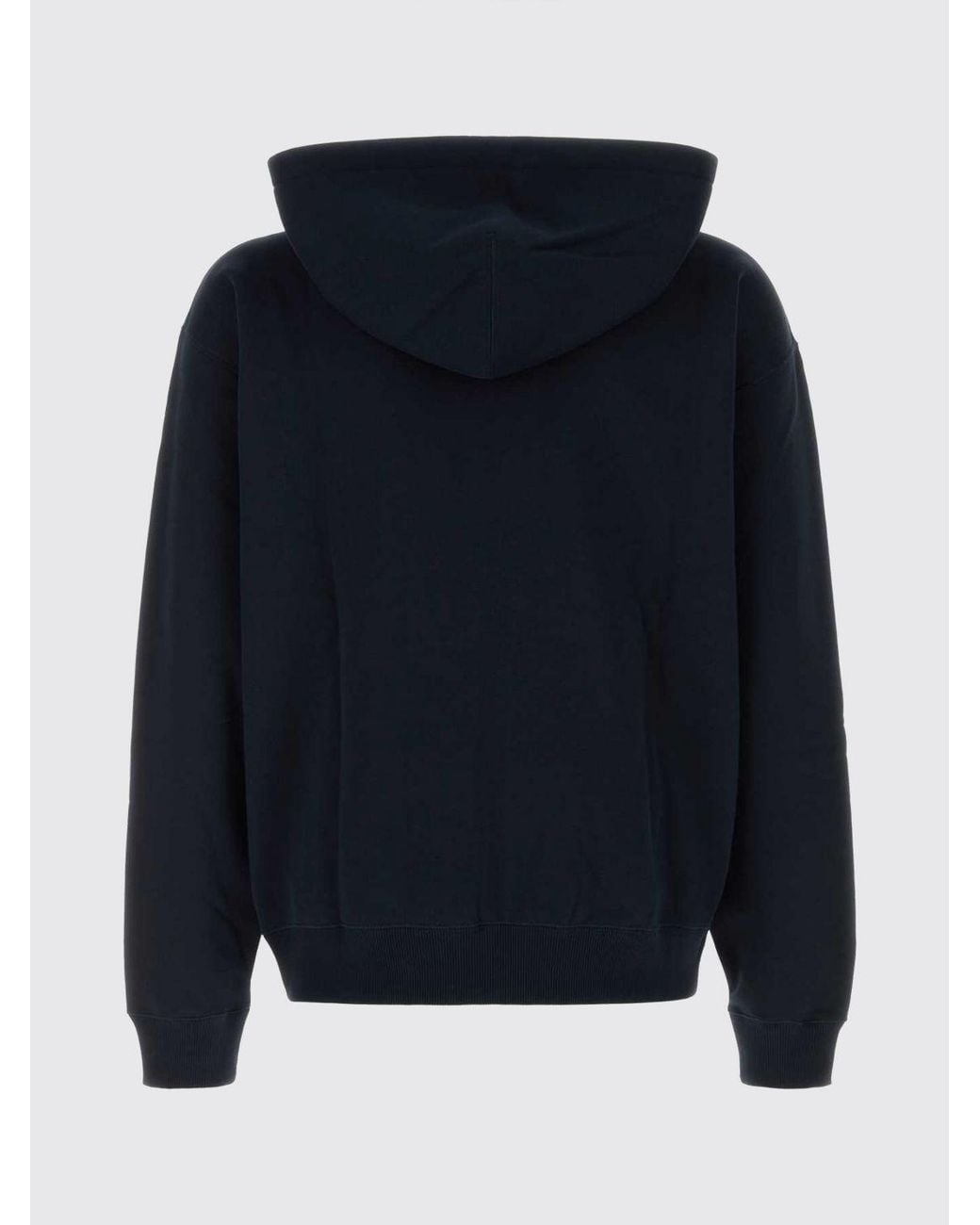 Jil Sander Blue Two-Tone Pure Cotton Zip-Up Hoodie for men