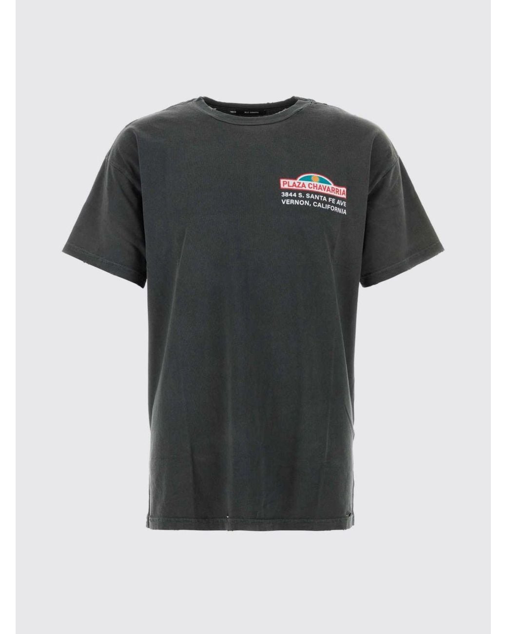 Willy Chavarria Gray Plaza Relaxed-Fit Cotton T-Shirt With Graphic Print for men