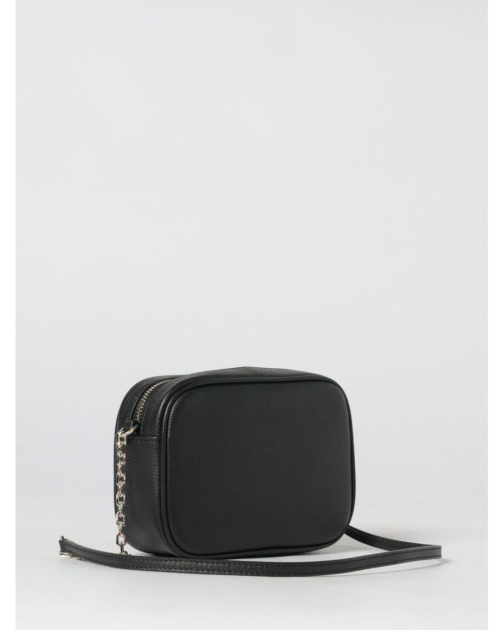 Patrizia Pepe Black Grained Leather Bag