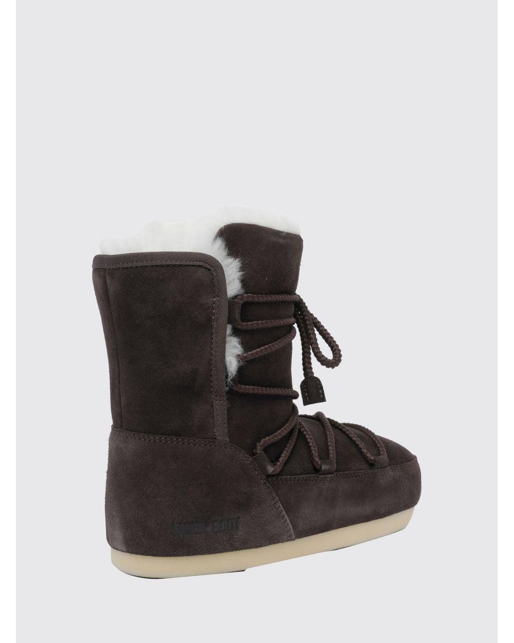 Moon Boot Black Evx Low-Cut Suede And Fur Snow Boots
