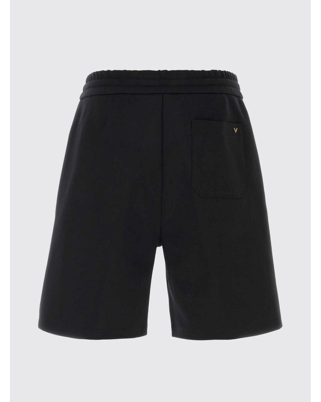 Valentino Garavani Blue Cotton-Blend Jogging Shorts With Elasticated Waist for men